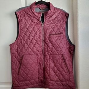 Mens Burgundy Quilt Vest